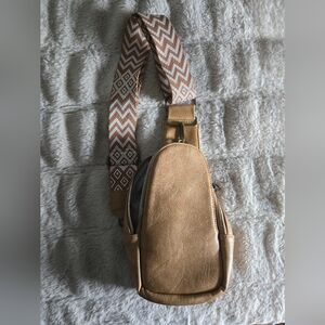 Tan Leather Crossbody Bag